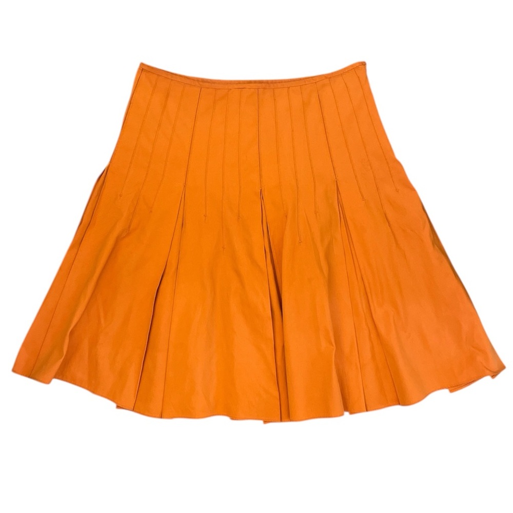 EUC ROBERT RODRIGUEZ Orange Pleated Women's Skirt SIZE 4